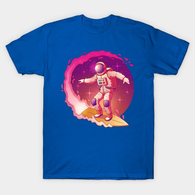 Surfing Astronaut T-Shirt by West Lagos Designs